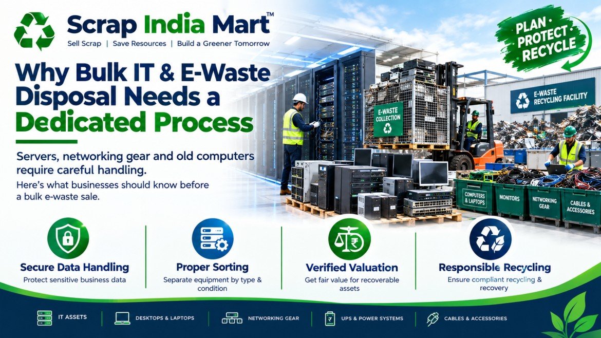 Why Bulk IT & E-Waste Disposal Needs a Dedicated Process — E-Waste scrap article, Scrap India Mart Bangalore